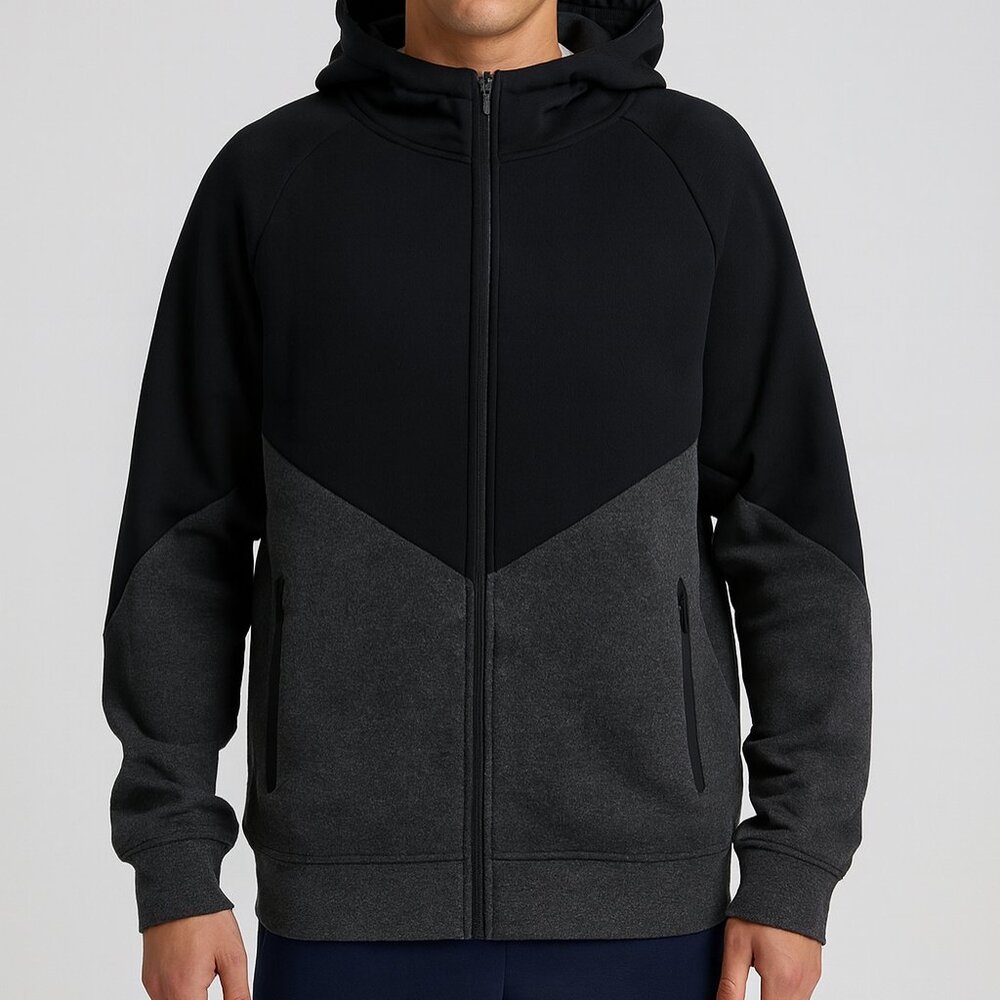 Cougar Sport Performance Black & Grey Fleece Hoodie MED NWT